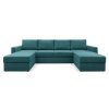 П-образный диван Карлстад Бирюзовый Велюр 