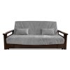 Прямой диван Лонсет Серый велюр плюш 