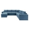П-образный диван Хельсинборг Голубой велюр