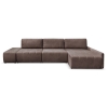 Угловой диван max Осака с пуфом Коричневый велюр