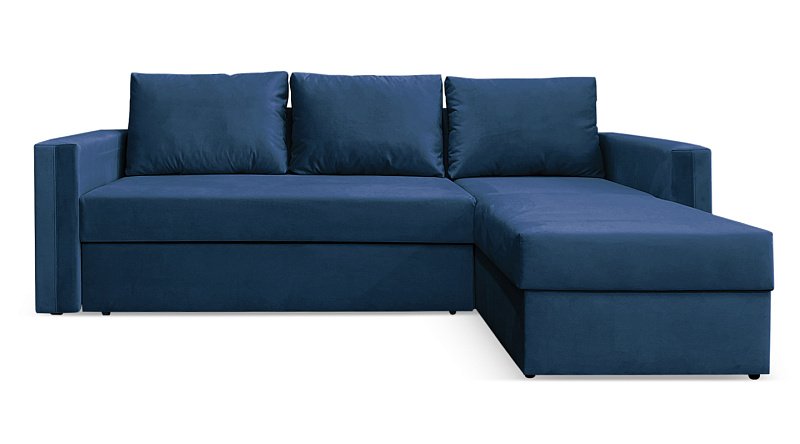 Недорогой Угловой диван Лунден дельфин с ящиком для белья