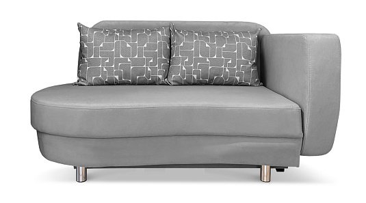 Прямой диван-тахта Бали Серый велюр 