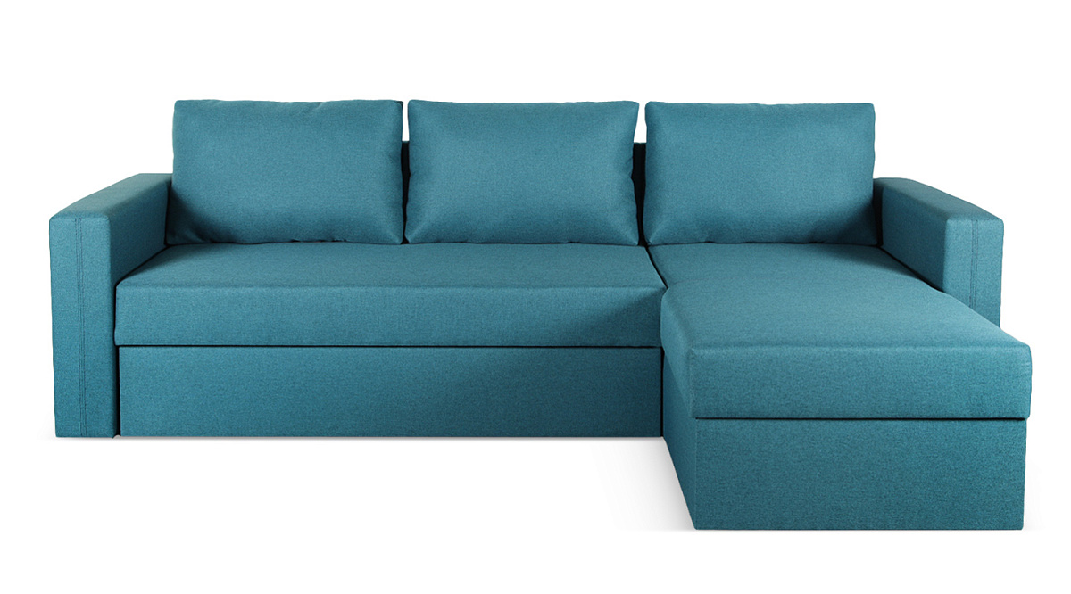 Угловой диван Лунден Бирюзовый