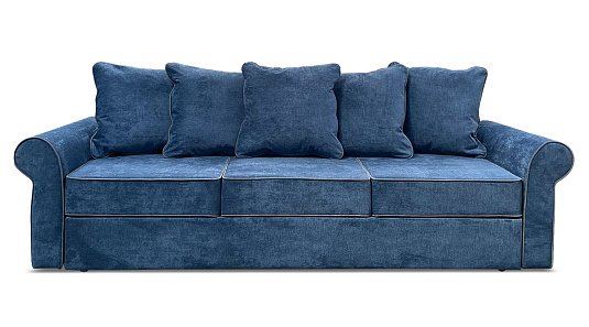 Диван прямой Арвика Светло синий велюр