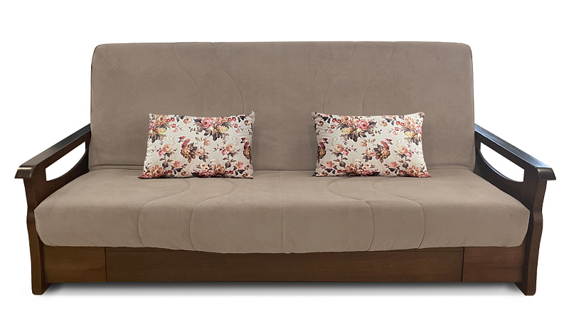 Прямой диван Аванти ФД с деревянным подлокотником