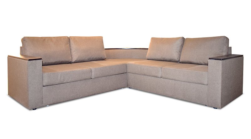 Большой Угловой диван Фоборг с полкой со столиком