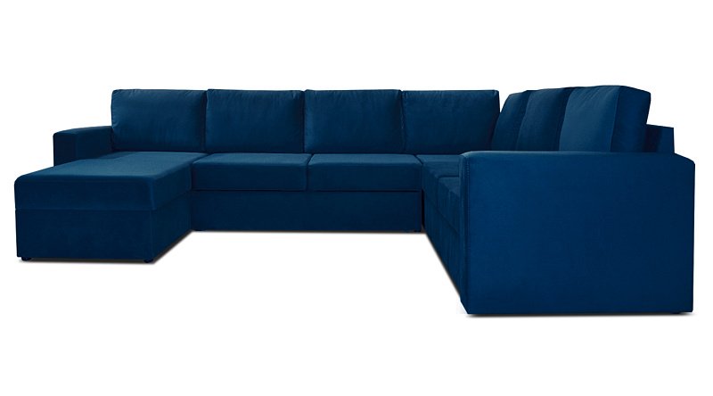 Большой П-образный диван Кольдинг с блоком независимых пружин