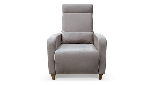 Кресло Бостон Бежево серый велюр