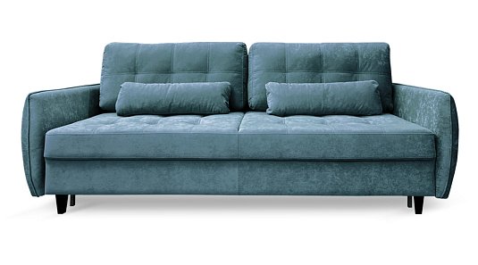 Диван прямой Сидней Сине-голубой велюр