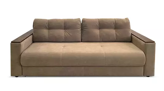 Прямой диван Анкона М бежевый велюр