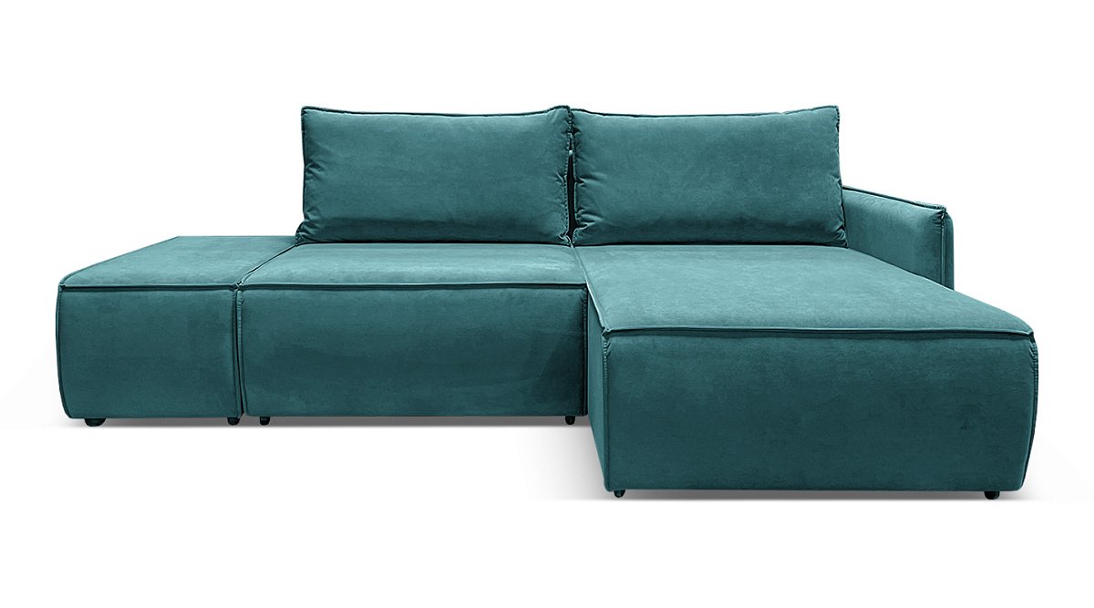 Угловой диван Киото Бирюзовый велюр